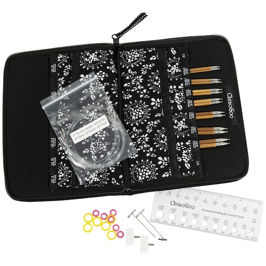 ChiaoGoo SPIN&#x2122; Small Bamboo Interchangeable Knitting Needle 5&#x22; Tip Set